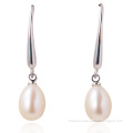 WSEHR04350W vintage real pink freshwater pearl earrings